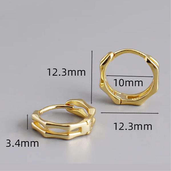 Ág formájú duplasoros ezüst fülbevaló - Eyla Jewelry