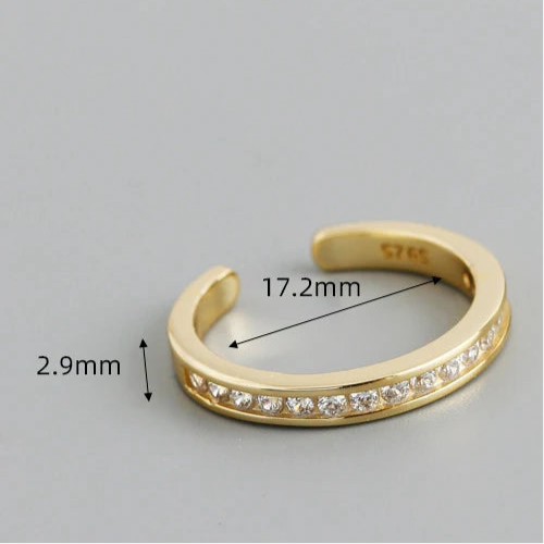 Ragyogó sor ezüst gyűrű - Eyla Jewelry