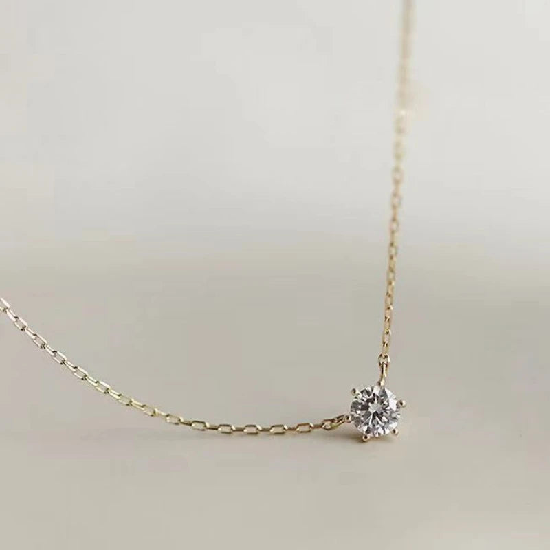 Ragyogó kristályos ezüst nyaklánc - Eyla Jewelry