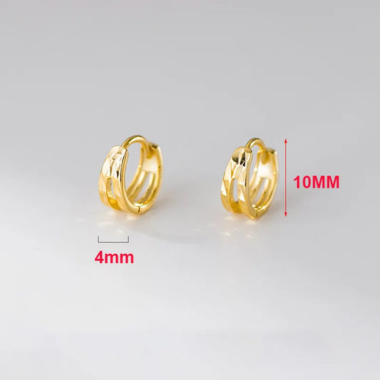 Duplasoros rusztikus ezüst fülbevaló