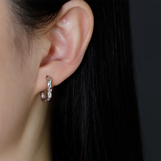 Csavart álom ezüst fülbevaló - Eyla Jewelry