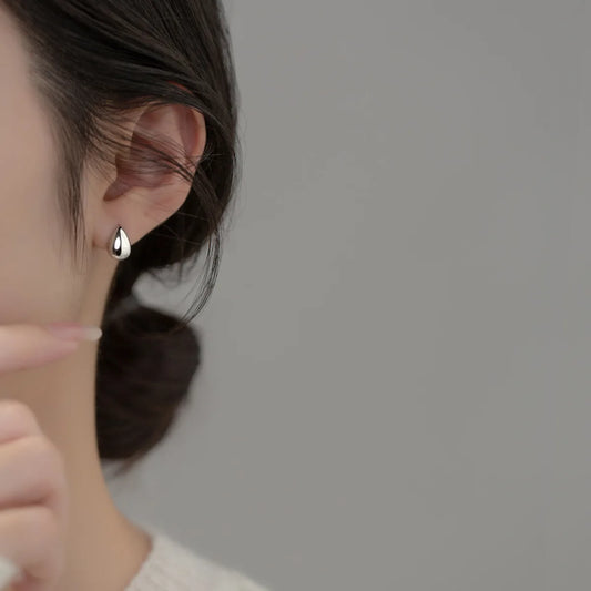 Vízcsepp formájú ezüst fülbevaló