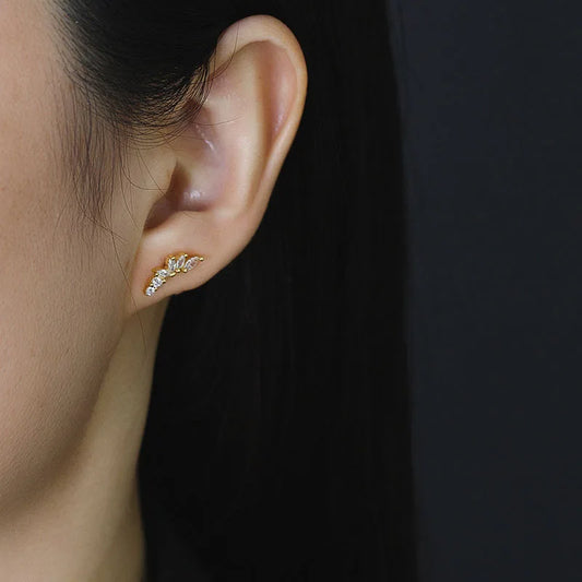 Ragyogó korona ezüst fülbevaló