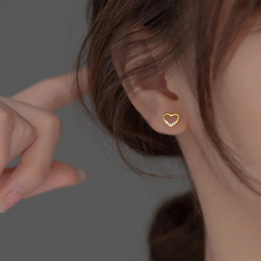 Letisztult szeretet ezüst fülbevaló - Eyla Jewelry