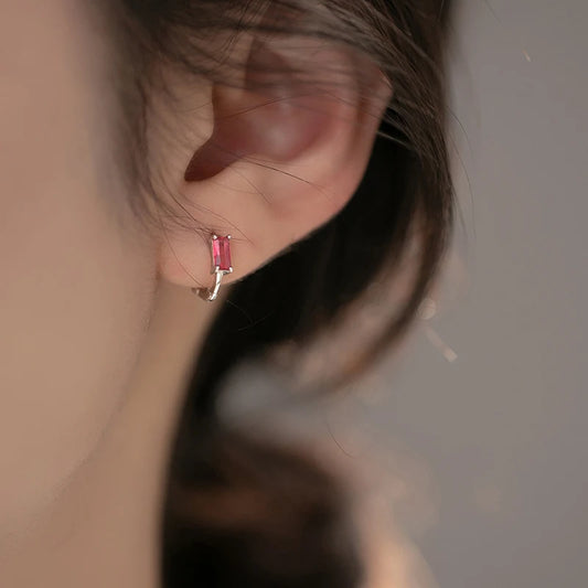 Színes ragyogás ezüst fülbevaló