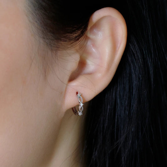 Királynői ragyogó ezüst fülbevaló - Eyla Jewelry