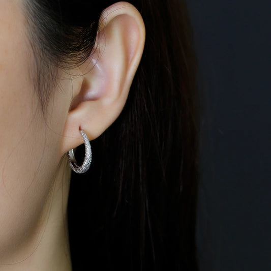 Homok hatású ezüst fülbevaló - Eyla Jewelry