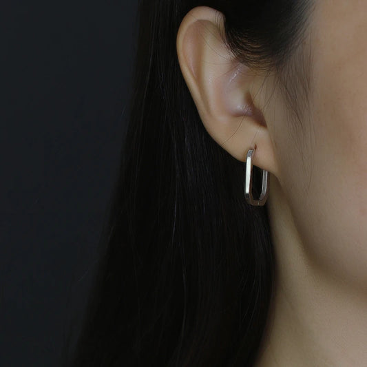 Különleges ovális ezüst fülbevaló - Eyla Jewelry