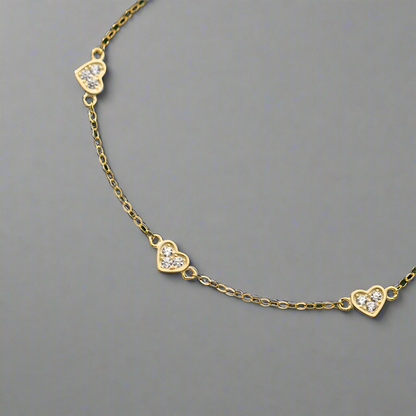 Káprázó szeretet aranyozott ezüst karkötő - Eyla Jewelry