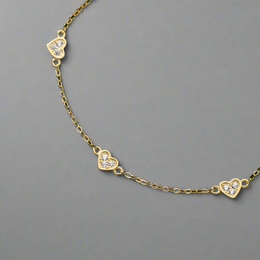 Káprázó szeretet aranyozott ezüst karkötő - Eyla Jewelry