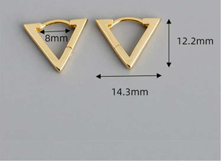 Háromszög alakú ezüst fülbevaló - Eyla Jewelry