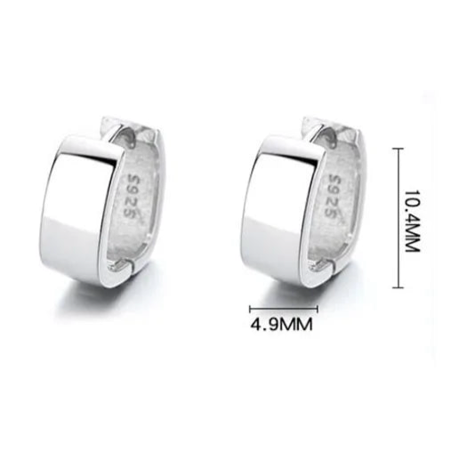 Négyzet ezüst fülbevaló - Eyla Jewelry