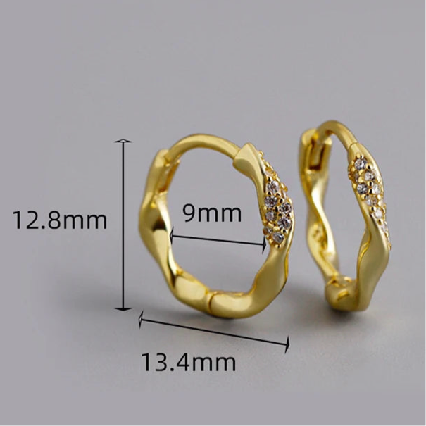 Francia stílusú csavart ezüst fülbevaló - Eyla Jewelry