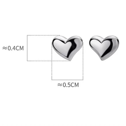 Minimalista kicsi szív ezüst fülbevaló - Eyla Jewelry