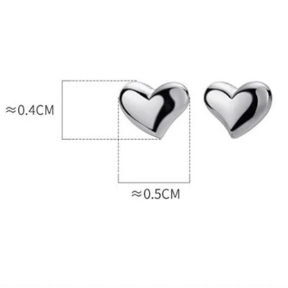 Minimalista kicsi szív ezüst fülbevaló - Eyla Jewelry