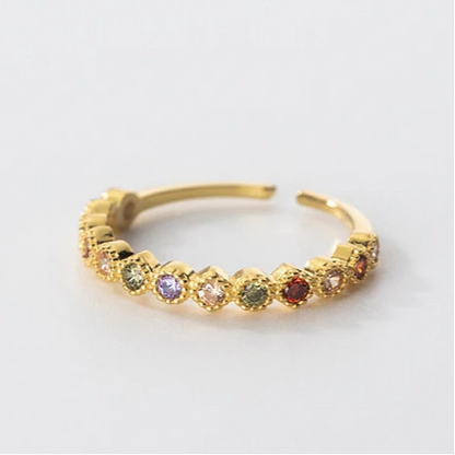 Színes varázs aranyozott ezüst gyűrű - Eyla Jewelry