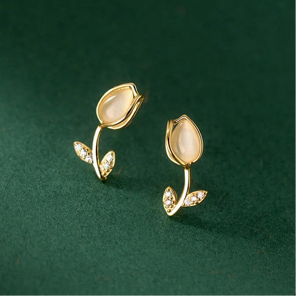 Különleges tulipános ezüst fülbevaló - Eyla Jewelry