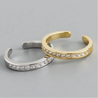 Ragyogó sor ezüst gyűrű - Eyla Jewelry