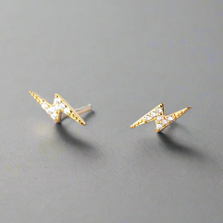 Kicsi villám ezüst fülbevaló - Eyla Jewelry