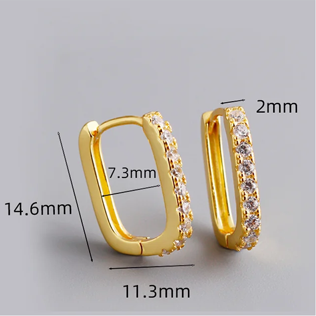 Ragyogó ovális ezüst fülbevaló - Eyla Jewelry