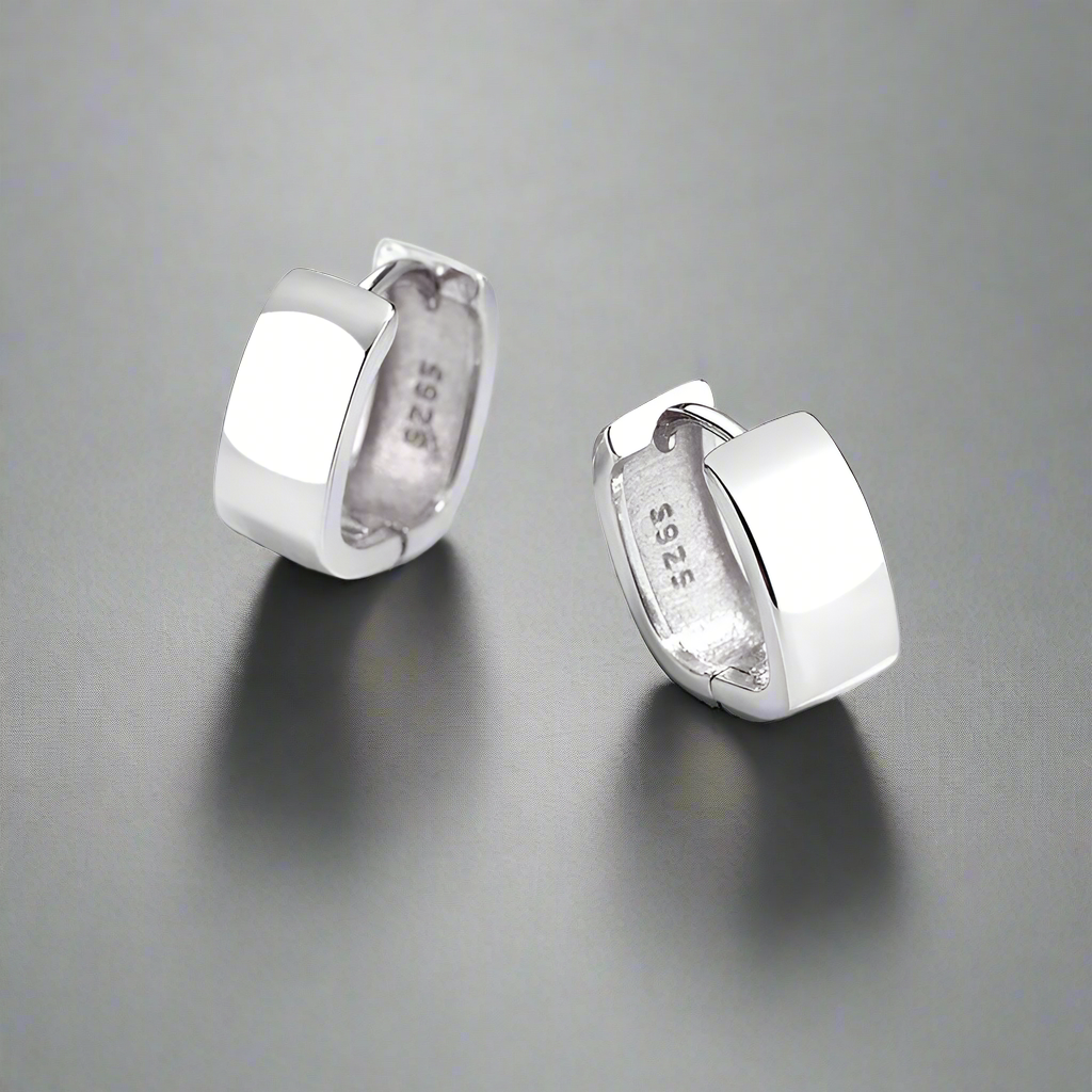 Négyzet ezüst fülbevaló - Eyla Jewelry