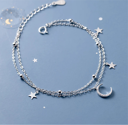 Ragyogó hold ezüst karkötő - Eyla Jewelry