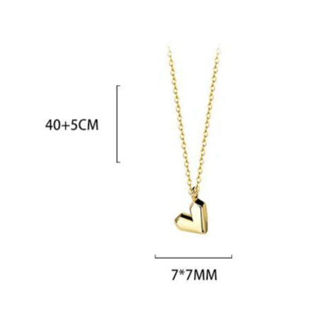 Minimalista szív ezüst nyaklánc - Eyla Jewelry