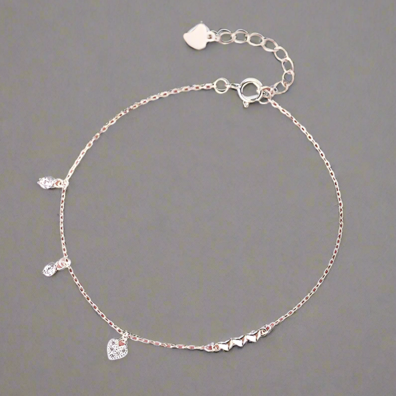 Letisztult szivecskés ezüst karkötő - Eyla Jewelry