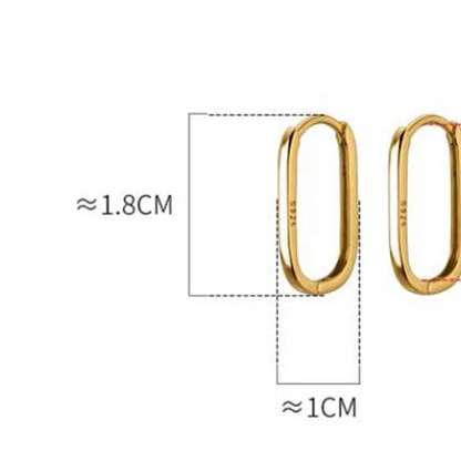 Nagy méretű ovális ezüst fülbevaló - Eyla Jewelry