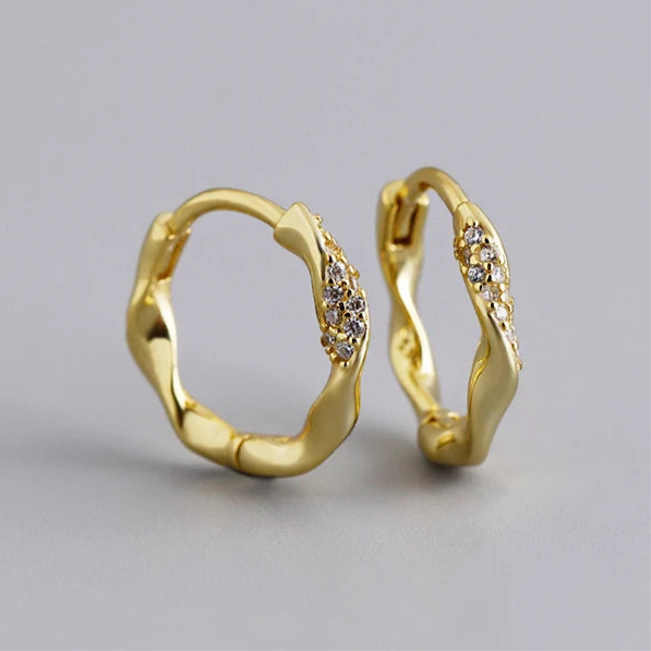 Francia stílusú csavart ezüst fülbevaló - Eyla Jewelry