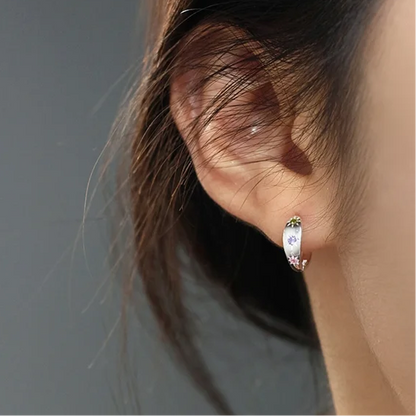 Színes ragyogás ezüst fülbevaló - Eyla Jewelry