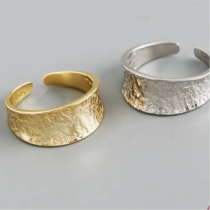 Íves rusztikus ezüst gyűrű - Eyla Jewelry