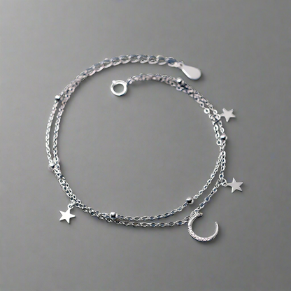 Ragyogó hold ezüst karkötő - Eyla Jewelry