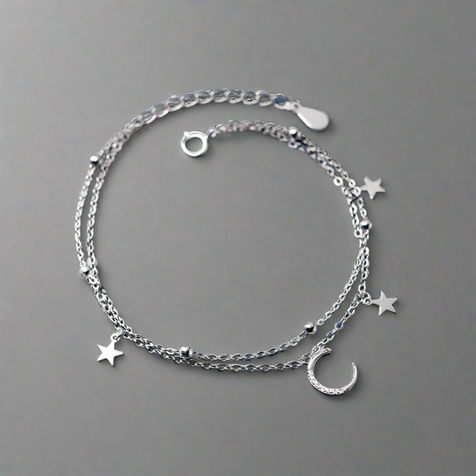 Ragyogó hold ezüst karkötő - Eyla Jewelry