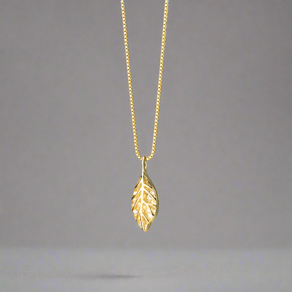 Madártoll aranyozott ezüst nyaklánc - Eyla Jewelry