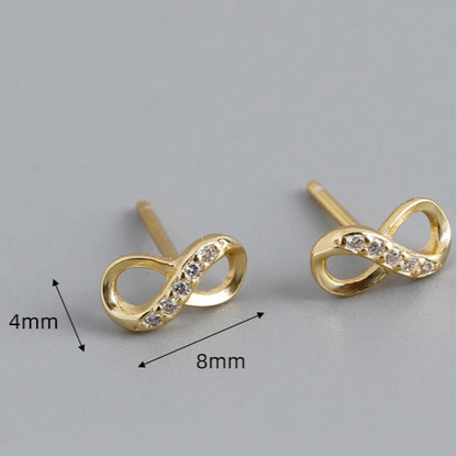 Ragyogó végtelen ezüst fülbevaló - Eyla Jewelry