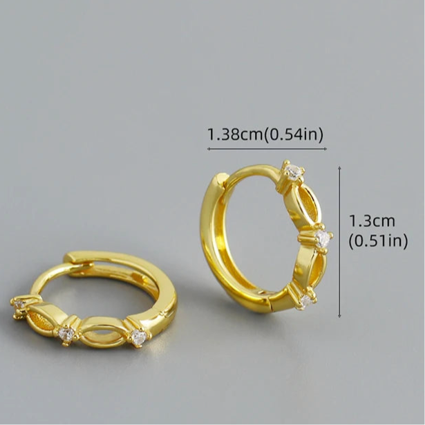 Királynői ragyogó ezüst fülbevaló - Eyla Jewelry