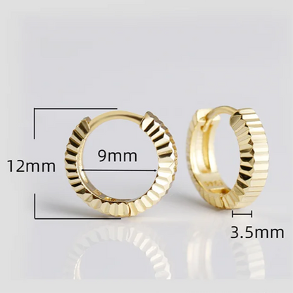 Barázdált ezüst fülbevaló - Eyla Jewelry