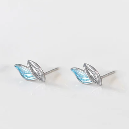 Kicsi falevél ezüst fülbevaló - Eyla Jewelry