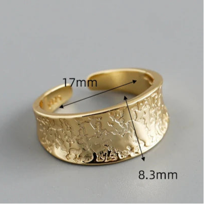 Íves rusztikus ezüst gyűrű - Eyla Jewelry