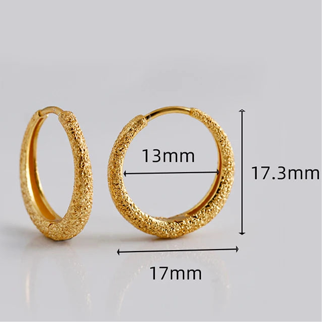 Homok hatású ezüst fülbevaló - Eyla Jewelry