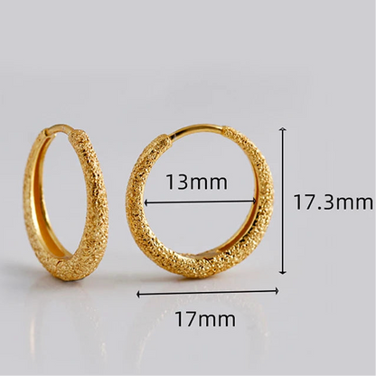 Homok hatású ezüst fülbevaló - Eyla Jewelry