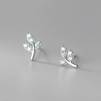 Tündöklő levél ezüst fülbevaló - Eyla Jewelry