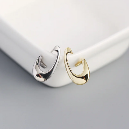 Természetes formavilágú ezüst fülbevaló - Eyla Jewelry