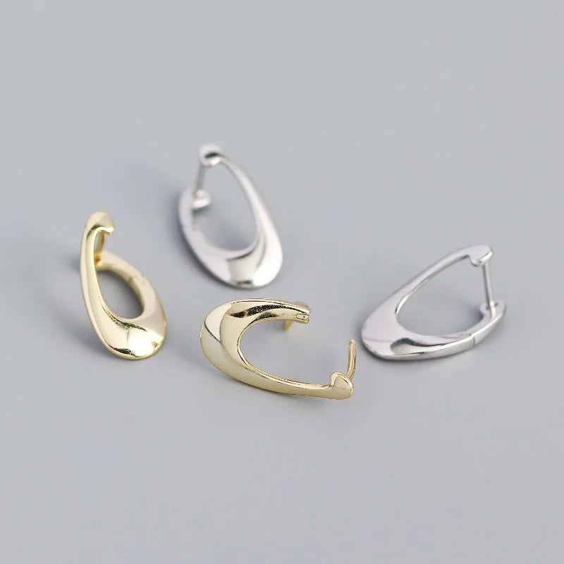 Természetes formavilágú ezüst fülbevaló - Eyla Jewelry