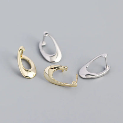 Természetes formavilágú ezüst fülbevaló - Eyla Jewelry