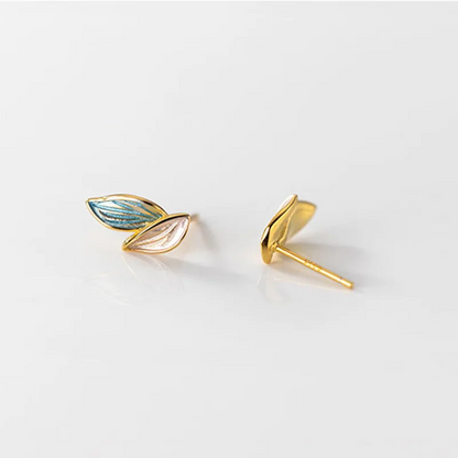 Kicsi falevél ezüst fülbevaló - Eyla Jewelry