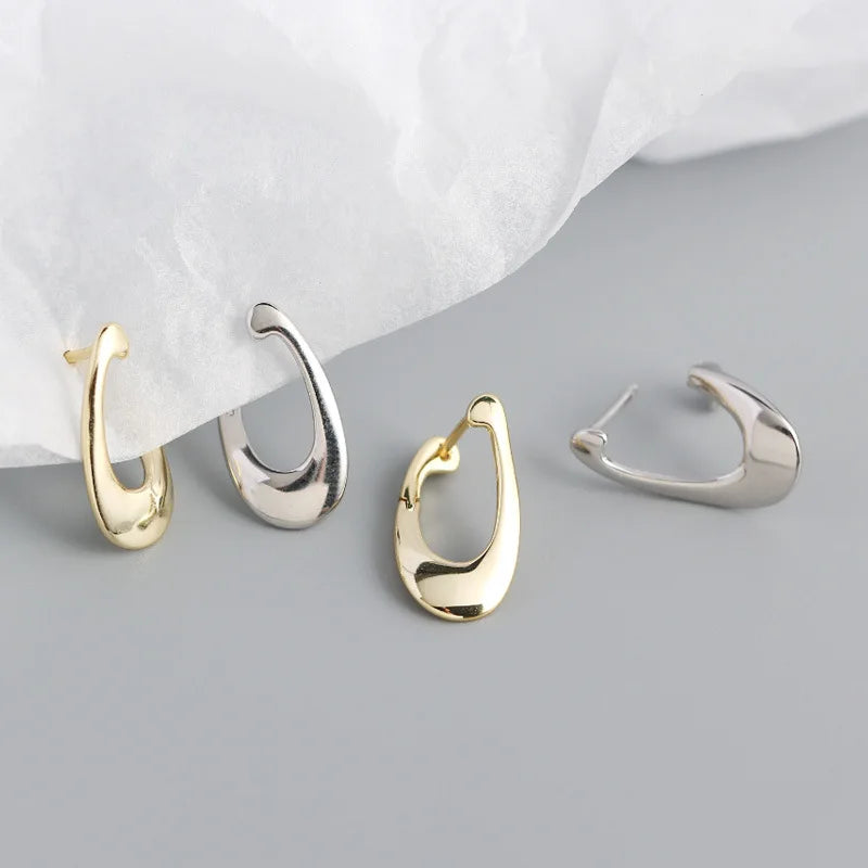 Természetes formavilágú ezüst fülbevaló - Eyla Jewelry