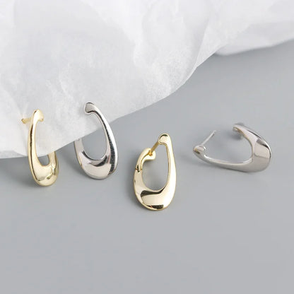 Természetes formavilágú ezüst fülbevaló - Eyla Jewelry