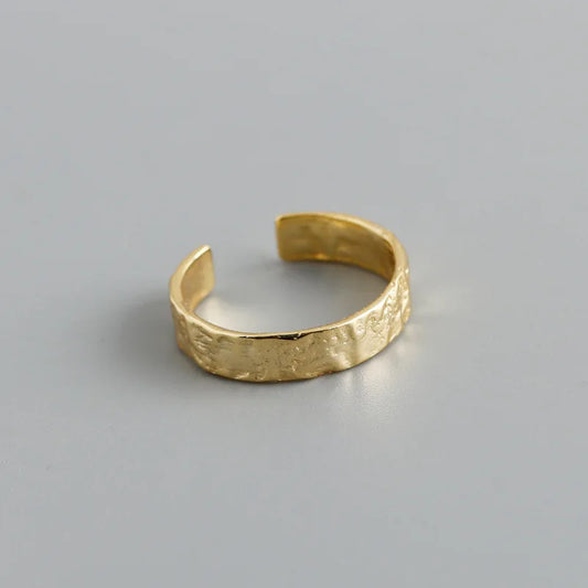 Rusztikus hatású ezüst gyűrű - Eyla Jewelry